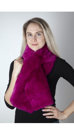 Fuchsia rex fur scarf